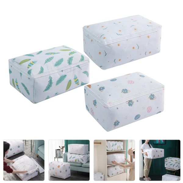 

clothing & wardrobe storage 3pcs large-capacity quilt pouch household bag clothes organizer