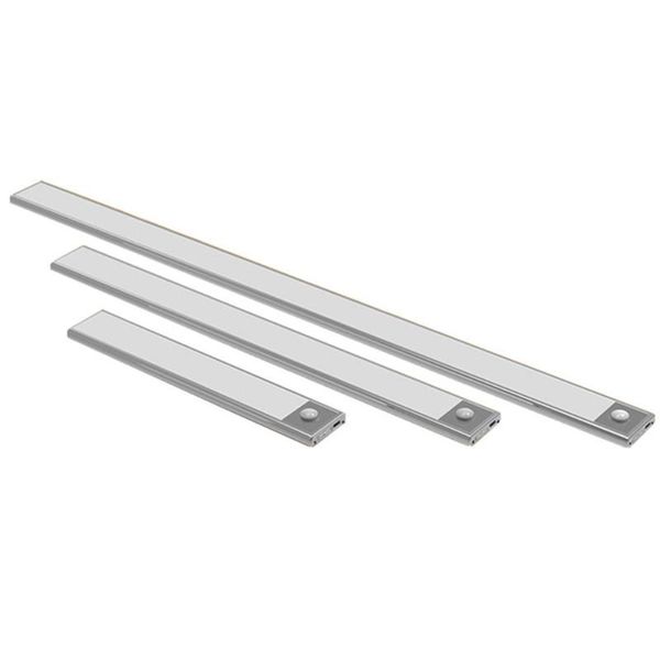 

rechargeable pir motion sensor led under cabinet light ultra-thin 12/23/40cm wardrobe cupboard wall lamp closet night