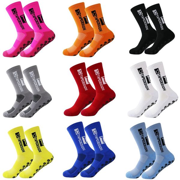 

new anti-slip soccer socks men women outdoor sport grip football socks, Black
