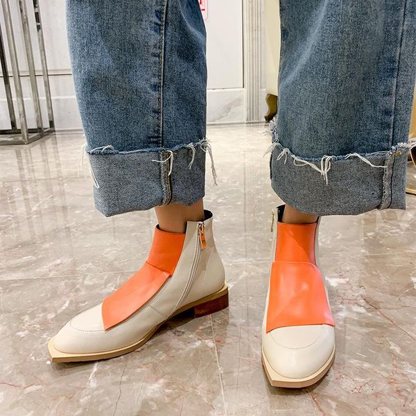 

boots stitching personalized winter 2021 women's fashion shoes short, Black