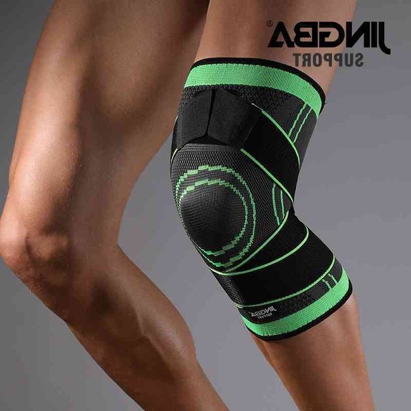 

jingba support knee protection outdoor sports compression riding running mountaineering basketball protective equipment, Black
