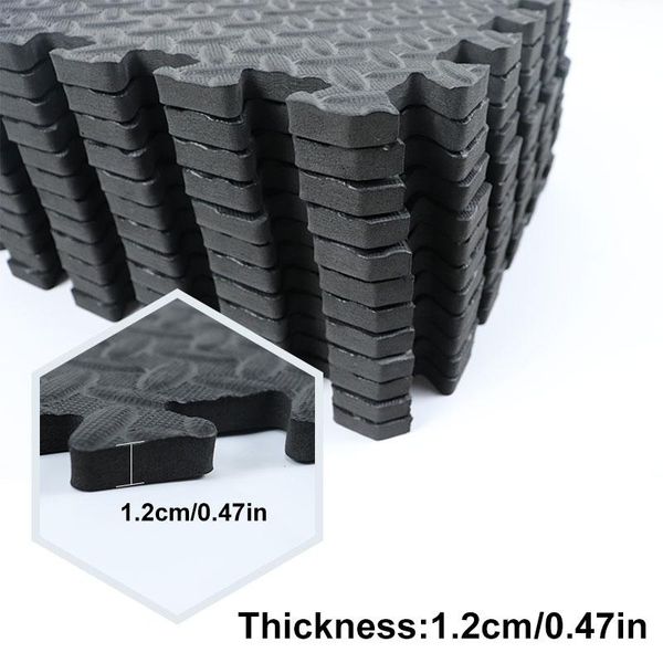 

yoga mats 12pcs 30*30cm leaf grain floor sport protection gym mat non-slip soft foam splicing rugs thicken room workout