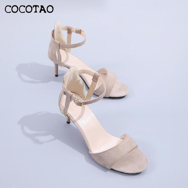 

dress shoes sandals women's thin heels 2021 summer korean fashion wild word buckle temperament open toe high, Black