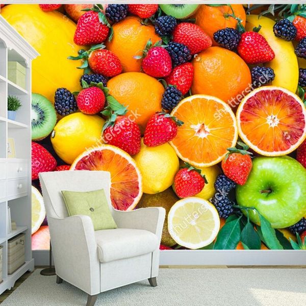 

wallpapers fruit wallcoverings,fresh fruits,mixed fruits,3d modern po mural for living room restaurant shop background wall wallpaper