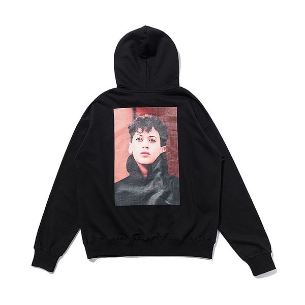 

autumn bear of god essentials art portrait printing couple's sweater trend, Black