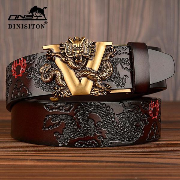 

belts dinisiton men's real cowhide belt high-end leather girden mens fashion vintage noble male waistband, Black;brown