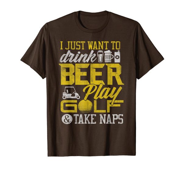 

golf clothes drink beer play golf take naps golfer gift t-shirt, White;black