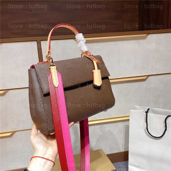 

cluny bb handbag women designer bag colorful leather strap ladylike fuchsia/bordeaux red cross-body classic mono gram coated canvas luxurys