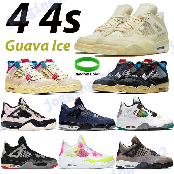 

2021 noir 4 4s mens basketball shoes white sail bred guava ice taupe haze rasta winter silt red solatter men women sport sneakers