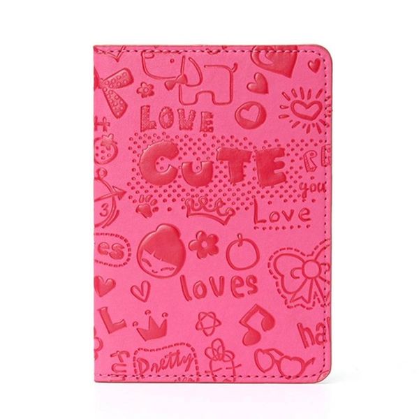 

card holders fashion organizer passport cover leather holder-rose red, Brown;gray