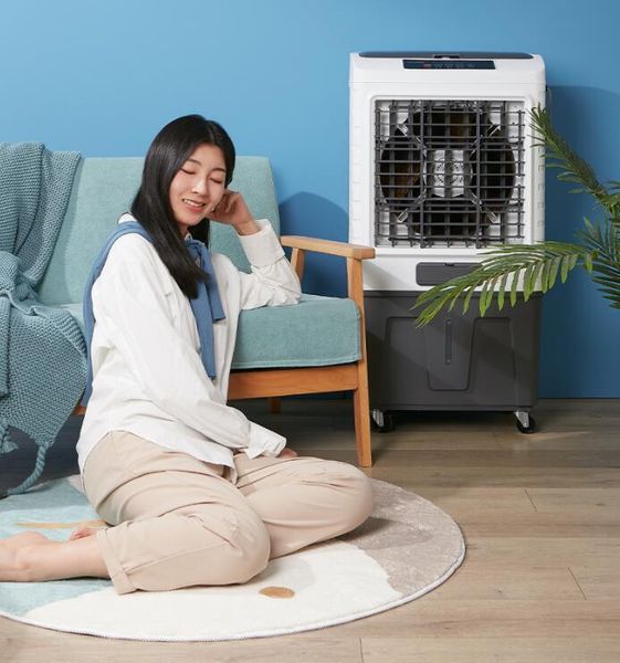

electric fans efficient industrial air conditioning fan household energy saving floor type cooling artifact multi-speed regulation humidifie