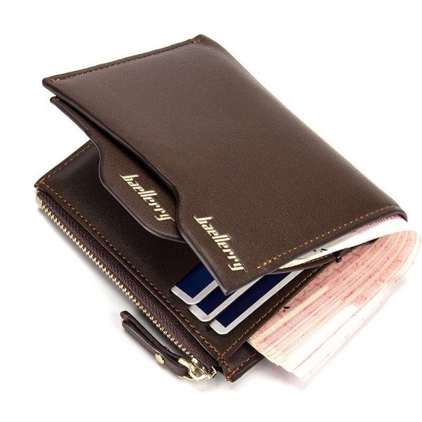 

men's zipper wallet with multi-function card clip wallets, Red;black