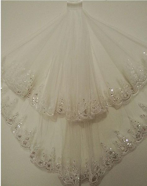 

bridal veils wedding accessories veil two layers white ivory accesories edge with comb, Black