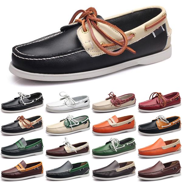 

men casual shoes black loafers outdoor flat slip on fashion mens trainers sneakers size 40-45 color3324