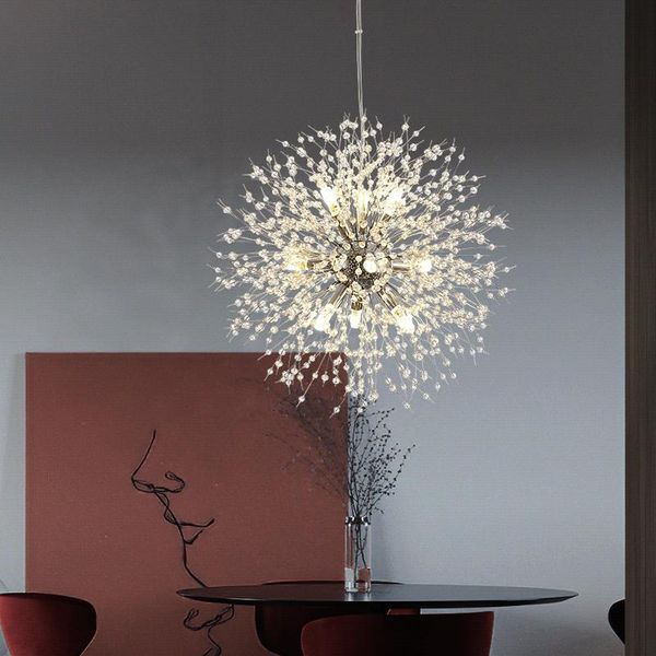

pendant lamps clothing barber shop chandelier dandelion crystal personality cloakroom bedroom