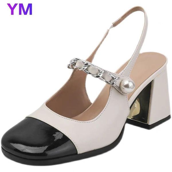 

slingback women's high heel sandal summer styling size34-40 beach zapatillas casa mujer sapatos femininos dress shoes, Black