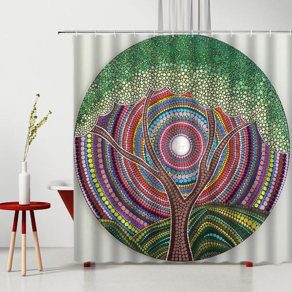 

shower curtains creative bohemian flower curtain mandala geometric ethnic style printed polyester bathroom decor bath hanging