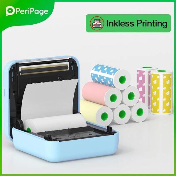

printers peripage a6 arrival portable 203dpi bluetooth thermal po label mini printer brown red yellow 4 colors mobile