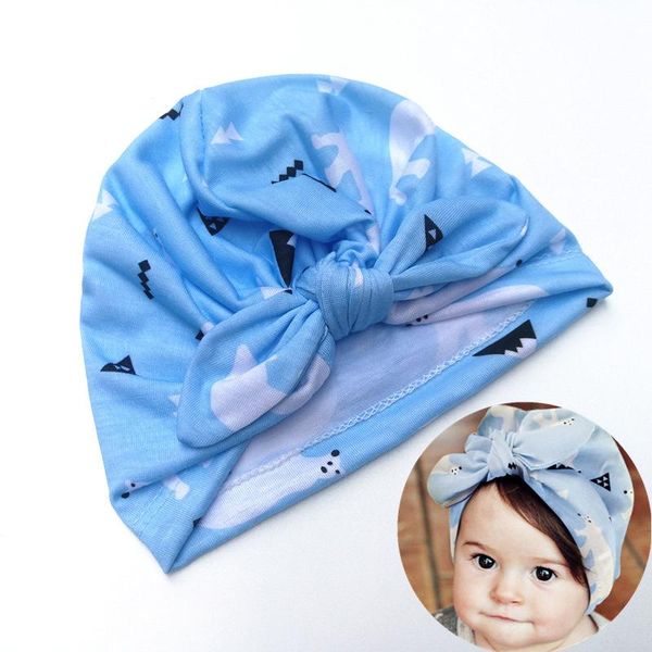 

hair accessories baby products knotted hood hat printed ear indonesian children polycotton, Slivery;white