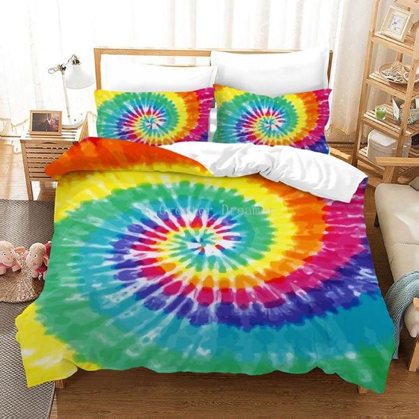 

bedding sets 3d ink painting of a rainbow set custom adults duvet cover for youth colorful bedspread