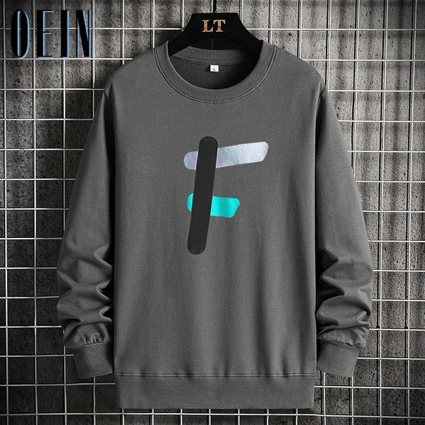

men's hoodies & sweatshirts 2021 mens casual crewneck autumn oversized japanese streetwear solid pullovers hip hop men, Black