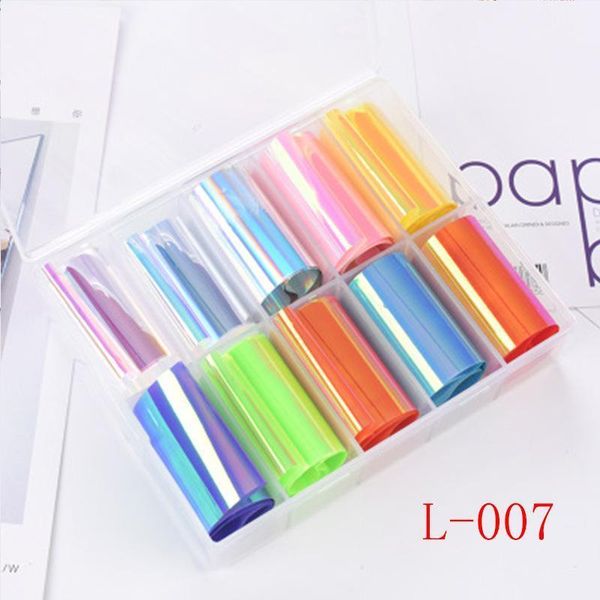 

nail star paper aurora cellophane color broken glass sticker glazed 10 suit designer nails stickers & decals1, Black