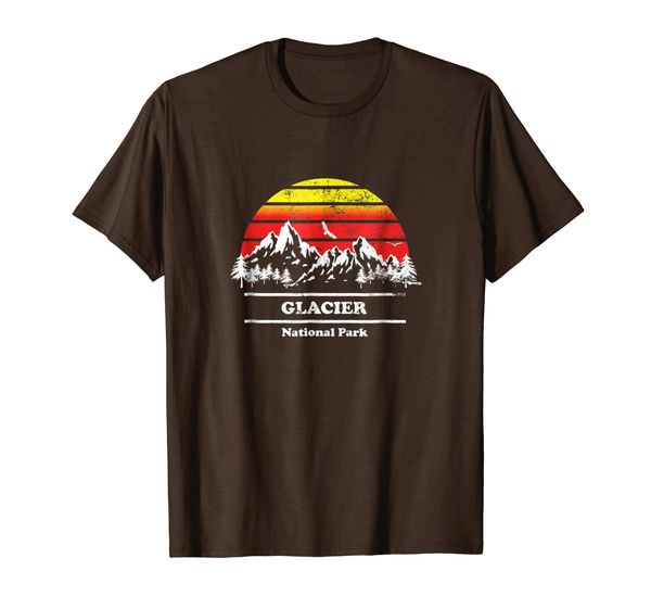 

vintage glacier national park tshirt retro, White;black