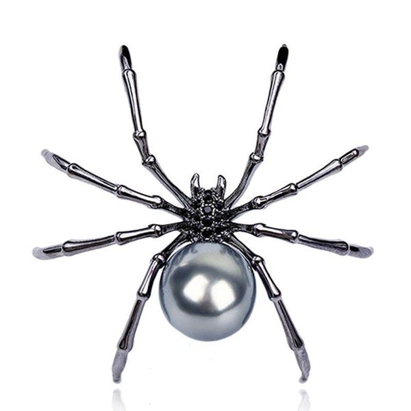 

pins, brooches victorian mother of pearl body and micro pave spider pins women jewelry, Gray