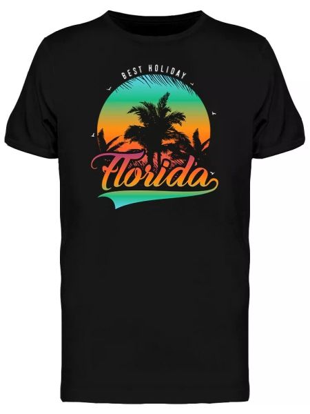 

colorful florida graphic tee men's -image by shutterstock, White;black