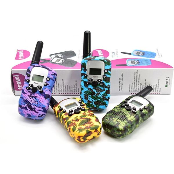 

walkie talkie 2pcs children comunicador kids radio distance 2-3km 1 pair camouflage talkies birthday gift