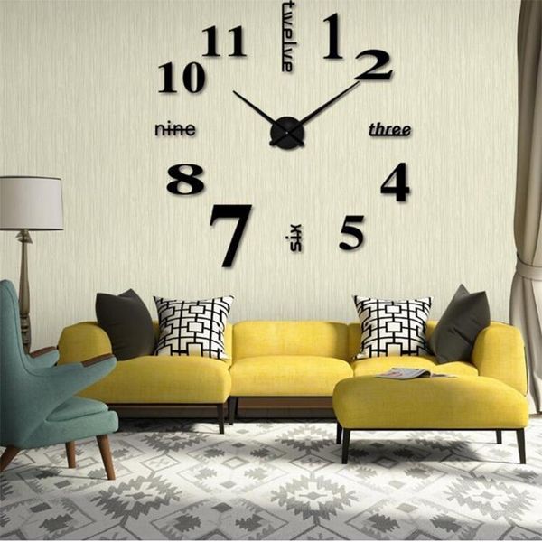 

wall clocks creative clock acrylic home decoration diy sticker