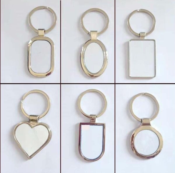 

dhl100pcs bag parts sublimation diy white blank metal rectangle keychain, Black