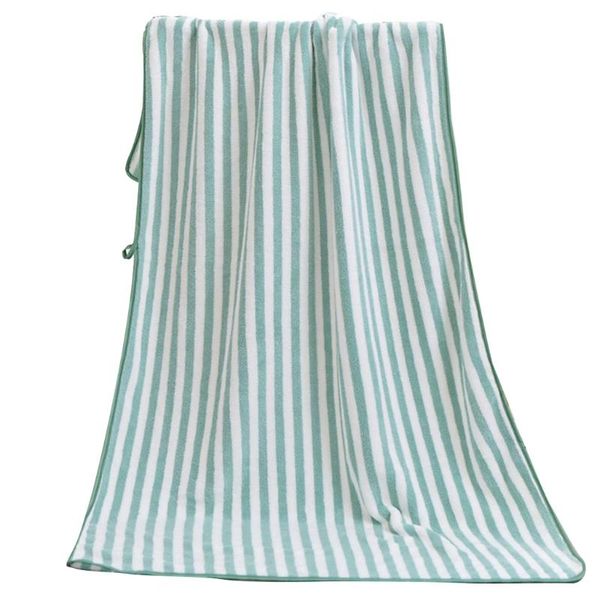 

towel 70x140cm oversized coral velvet bath candy color striped jacquard absorbent quick dry washcloth bathroom shower beach