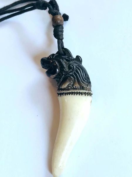 

12 pcs rock necklace handmade carved totem tibetan tribal ornaments, Silver