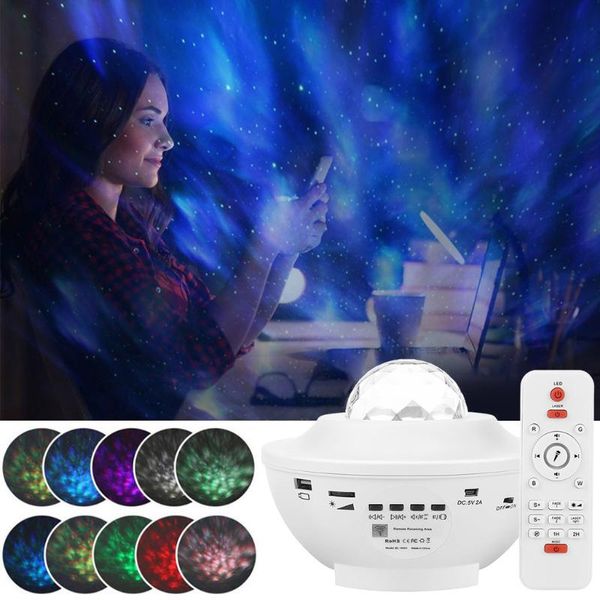 

strips led lightful night sky projector lamp ocean wave star light room romantic decor blueteeth sound-activated
