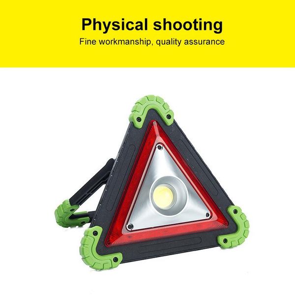 

emergency lights red/green triangle warning sign car led work light road safety breakdown alarm lamp portable
