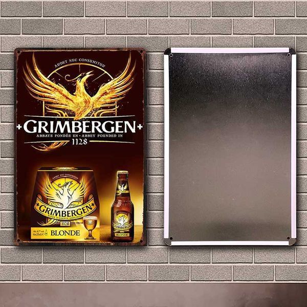 

belgium wine grimbergen delirium chimay beer tasting tin metal sign home decor bar art painting 20*30 cm size dy179