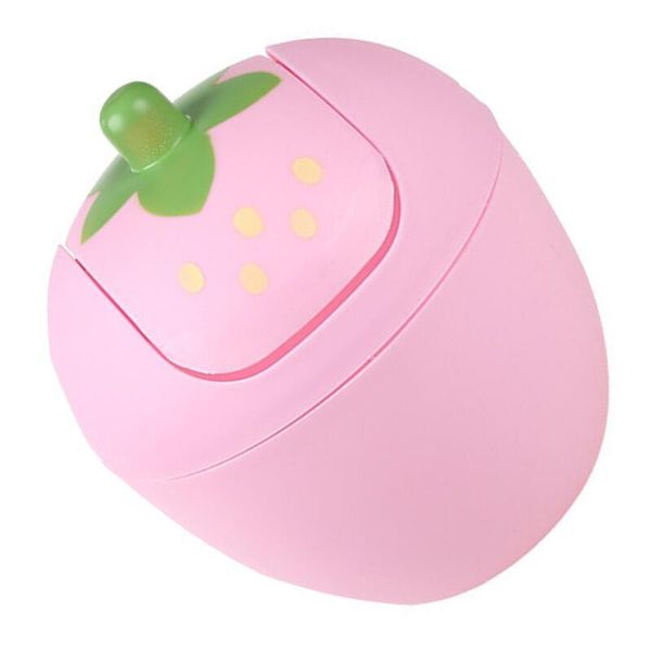 

waste bins cute pink red strawberry bin deskportable plastic mini garbage basket home bedroom storage bucket trash can with lid