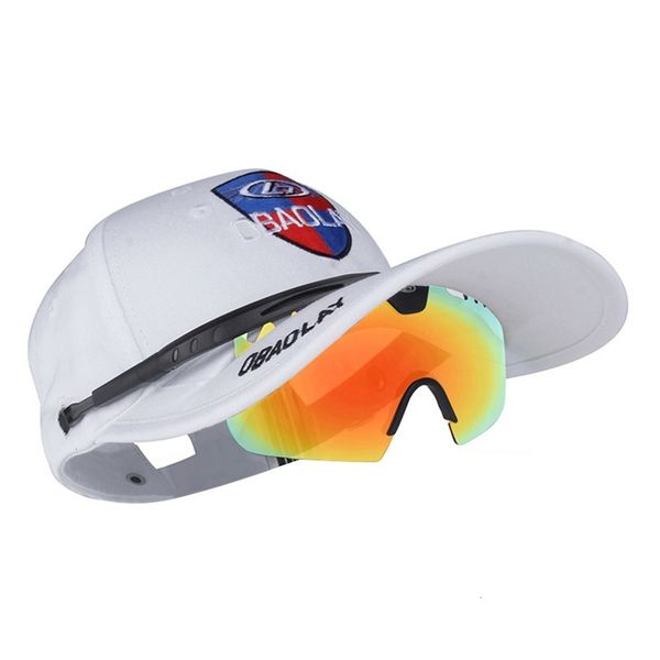 

red 11 men sports + uv400 sunglasses 89k cap polarized cycling outdoor cap shading hat +glasses women colors sports oiggj, White;black