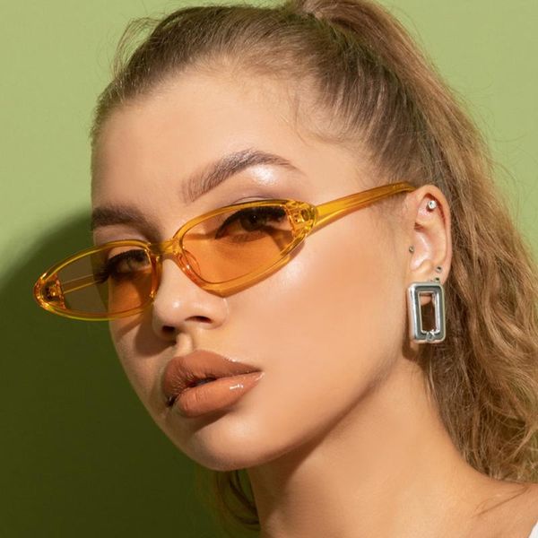 

outdoor eyewear xiu blue orange ladies sun glasses cat eye candy color uv400 small sunglasses for women fashion female 2022 drop