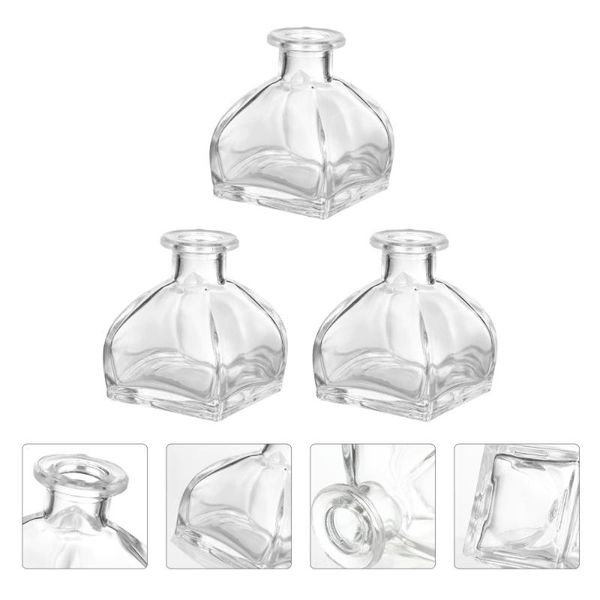 

storage bottles & jars 3pcs glass diffuser refillable opening fragrance containers