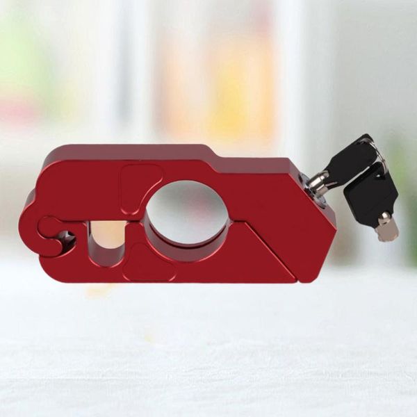 

theft protection 1pc aluminum alloy lock motorcycle handlebar for moving parts(red)