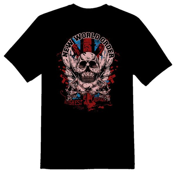 

new world order highest in quality black or white tee shirt, White;black