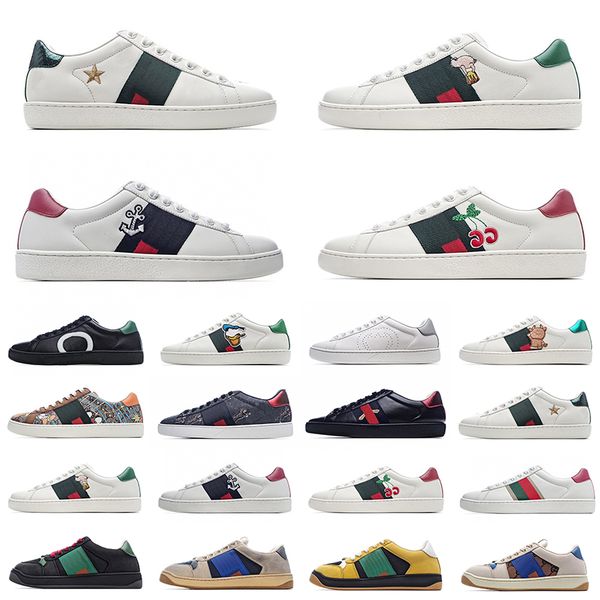 

[original box+socks+tag]ace casual shoes discount men women outdoor high italy brand bee sneakers leather formal eure dropship factory mix o, Black