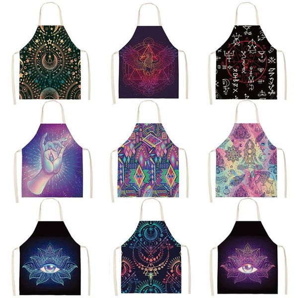 

aprons color printing pattern kitchen apron women for woman