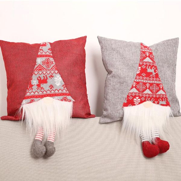

table cloth merry christmas cotton linen home decor pillows case cover cushion