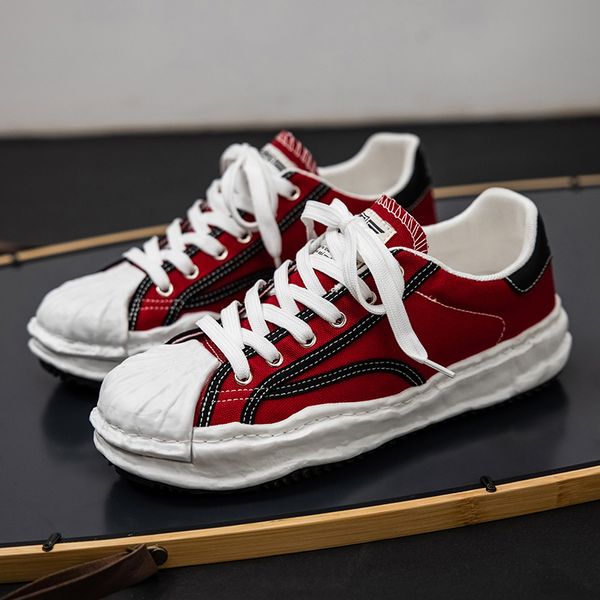 

2021 fashion board shoes student canvas platform dissolve classic men casual sneakers, Black;white
