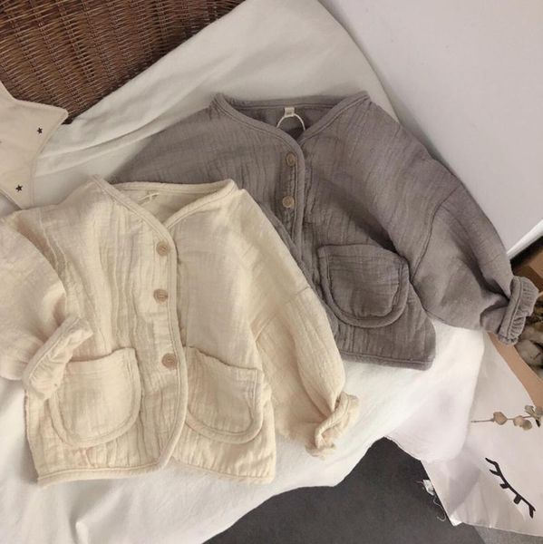 

jackets style girls boys cotton linen coat summer kids jacket, Blue;gray