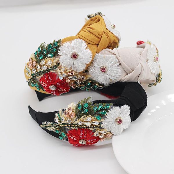 

hair accessories crystal rose flower prom headband fashion rhinestone ladies cloth hand-sewn exquisite, Slivery;white