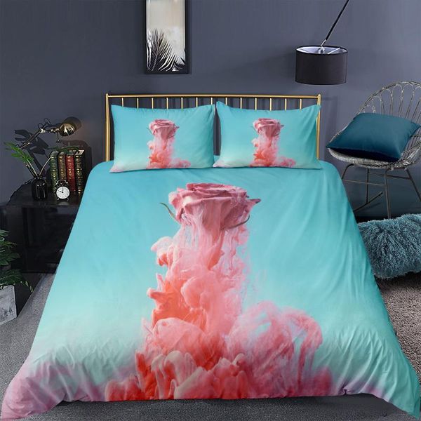 

bedding sets abstract flowers 2/3 pc king  sizes luxury duvet cover set print comforter bed linen